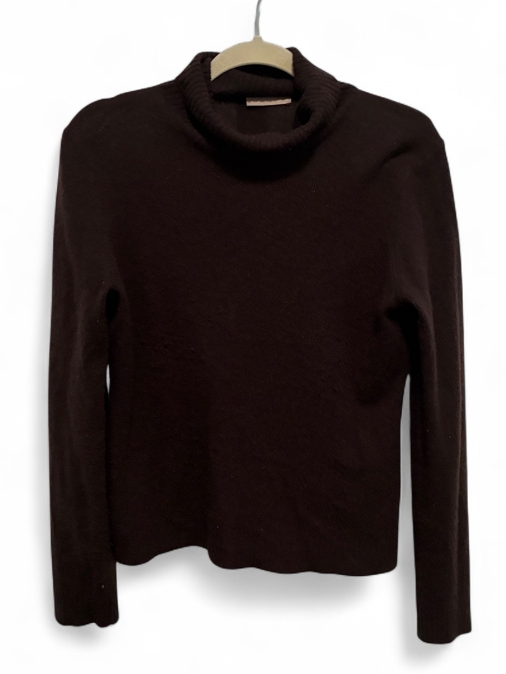 Cashmere Addiction 100% Cashmere Brown Turtleneck Sweater